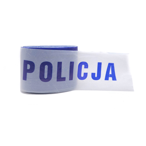 Taśma ostrzegawcza POLICJA - Niebieska 8cm x 100 m.png